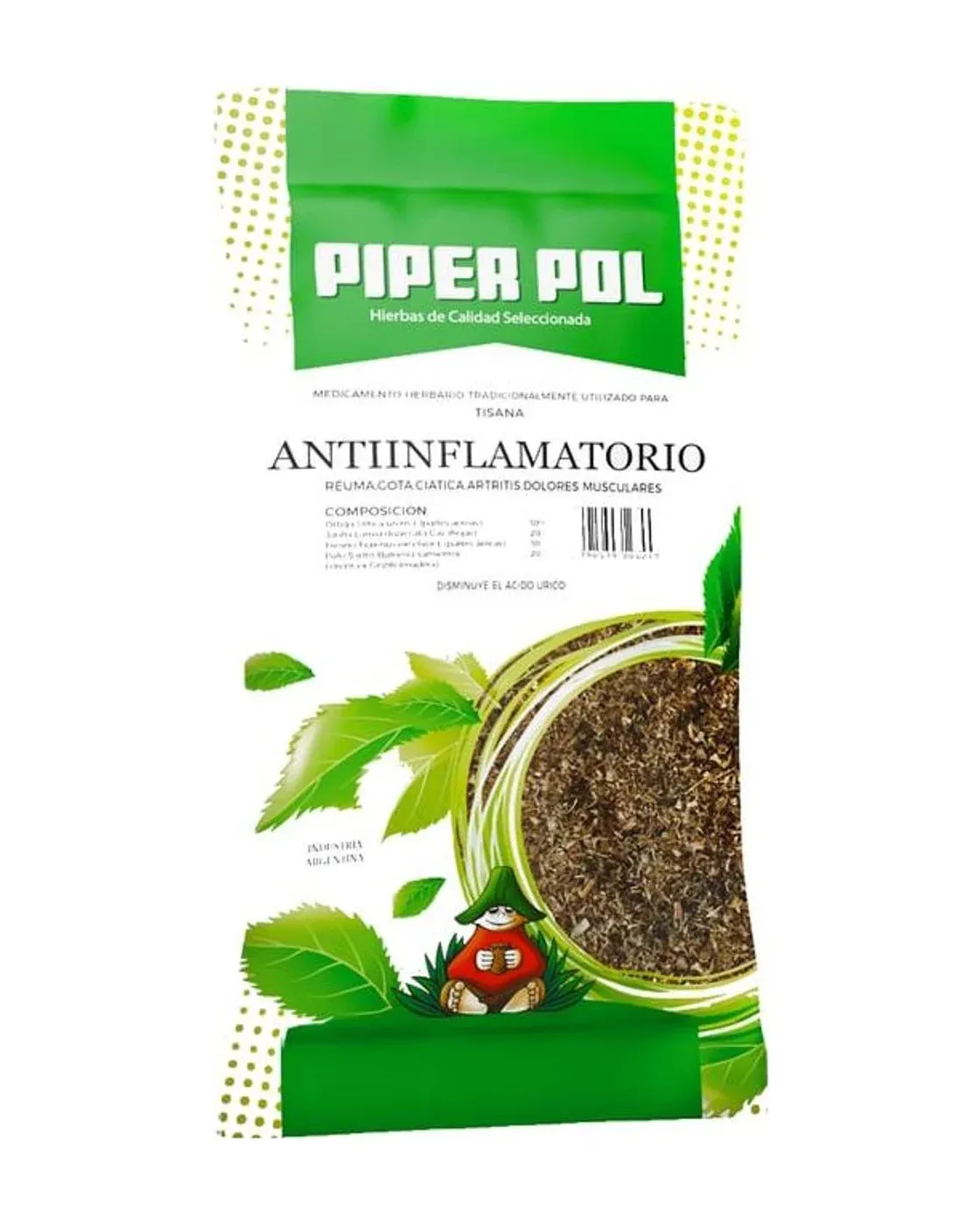 Envase de hierbas de Antiinflamatorio, Piperpol