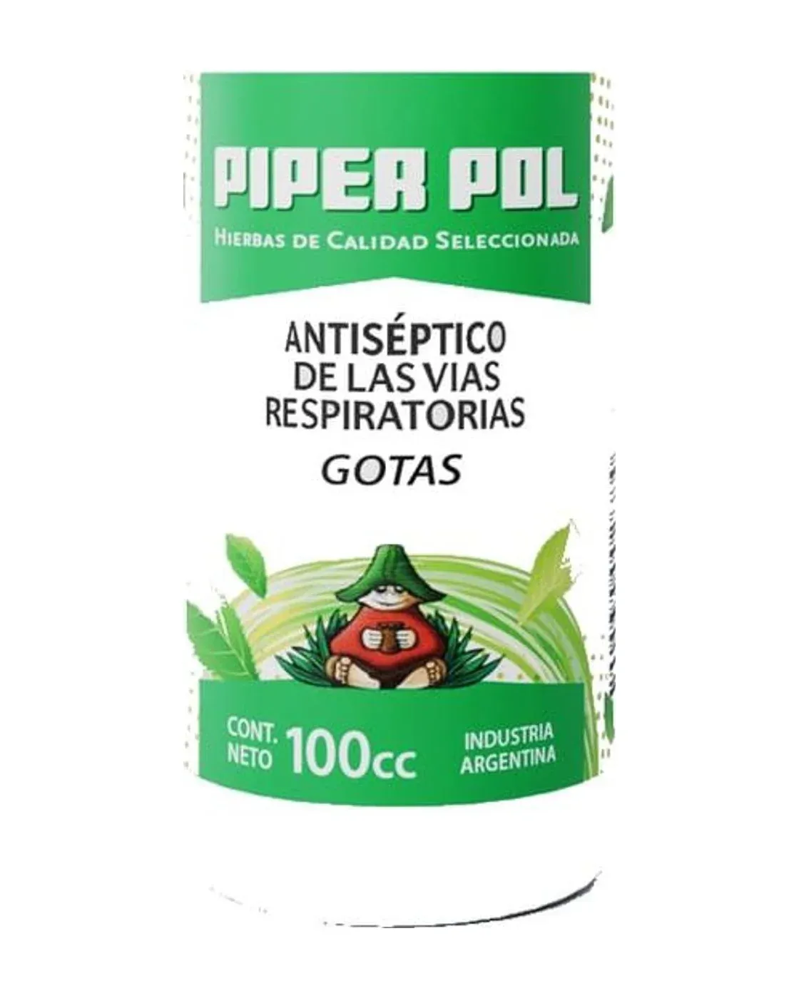 Envase de tinturas madres de Antiséptico Vías Respiratorias, Piperpol