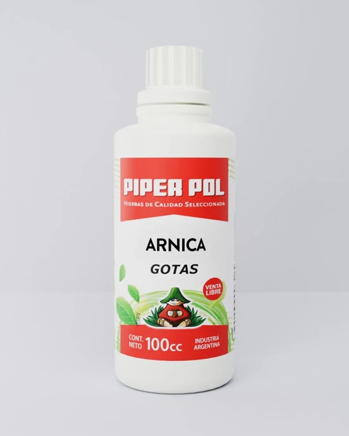 Envase de tinturas madres de Arnica, Piperpol