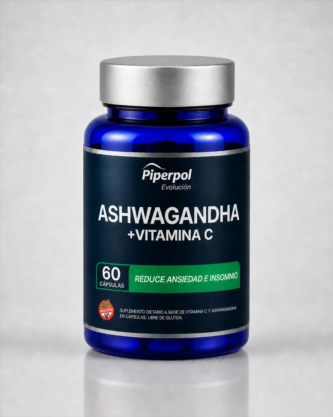 Envase de Ashwagandha 400, Piperpol Evolución