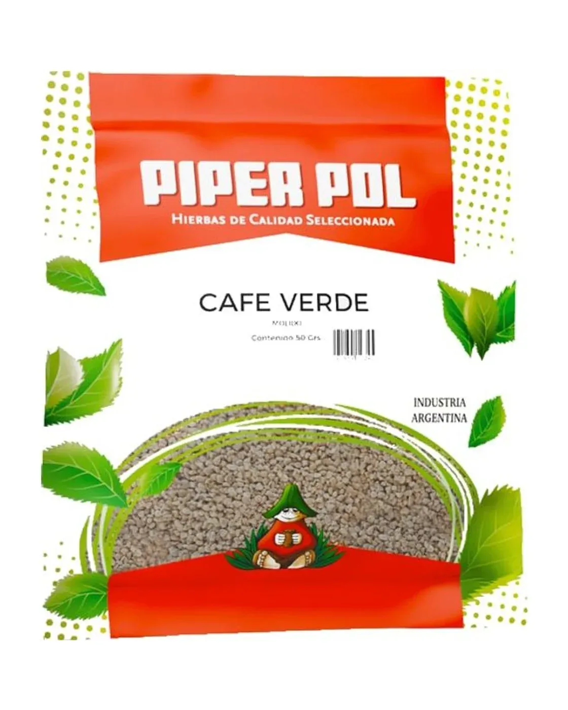 Envase de hierbas de Café Verde, Piperpol