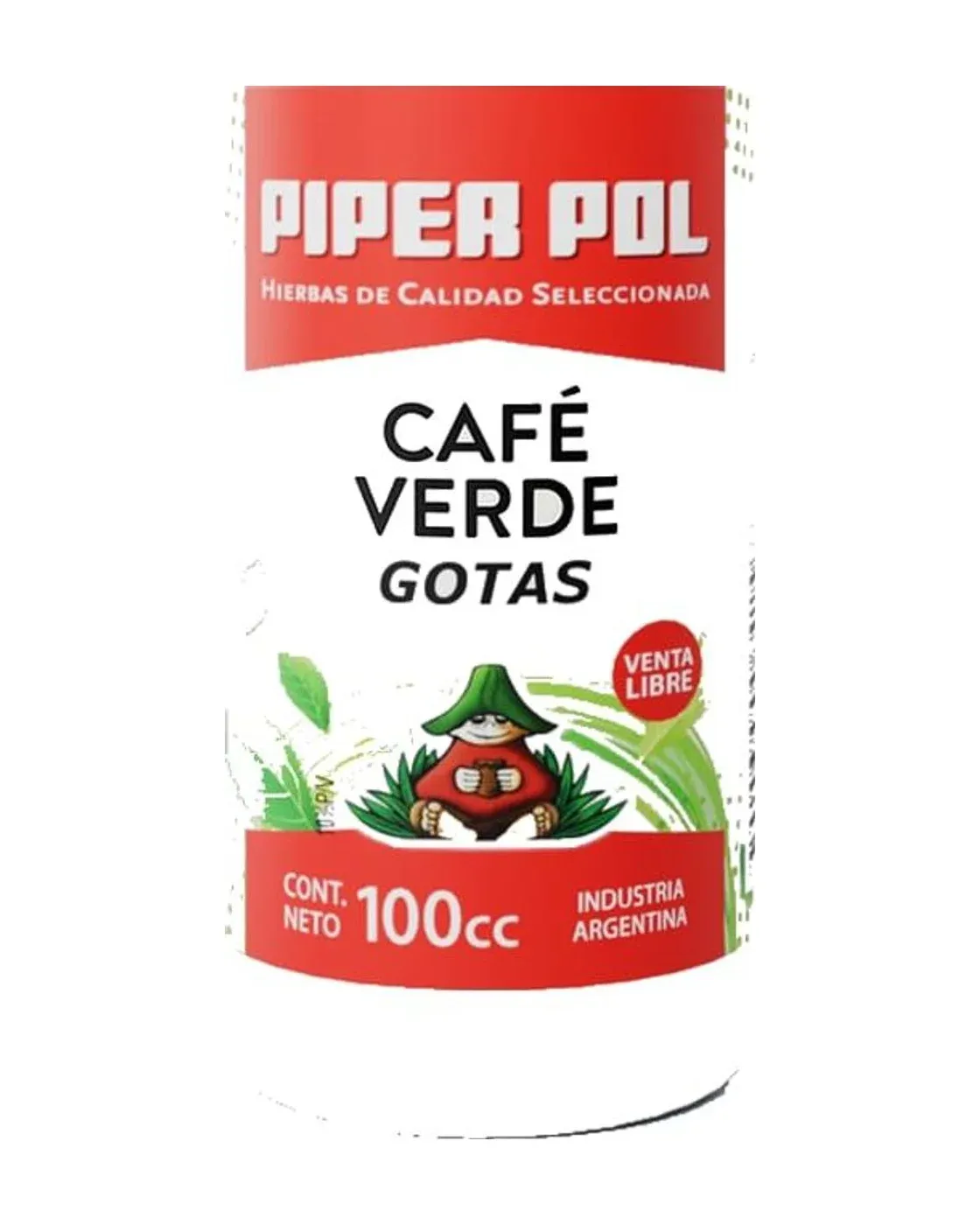 Envase de tinturas madres de Café Verde, Piperpol