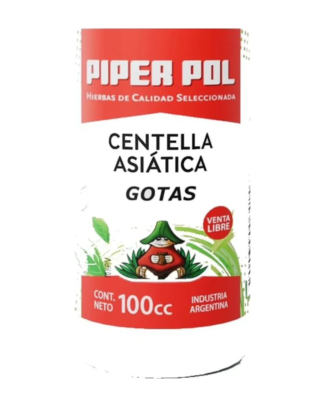 Envase de tinturas madres de Centella Asiática, Piperpol