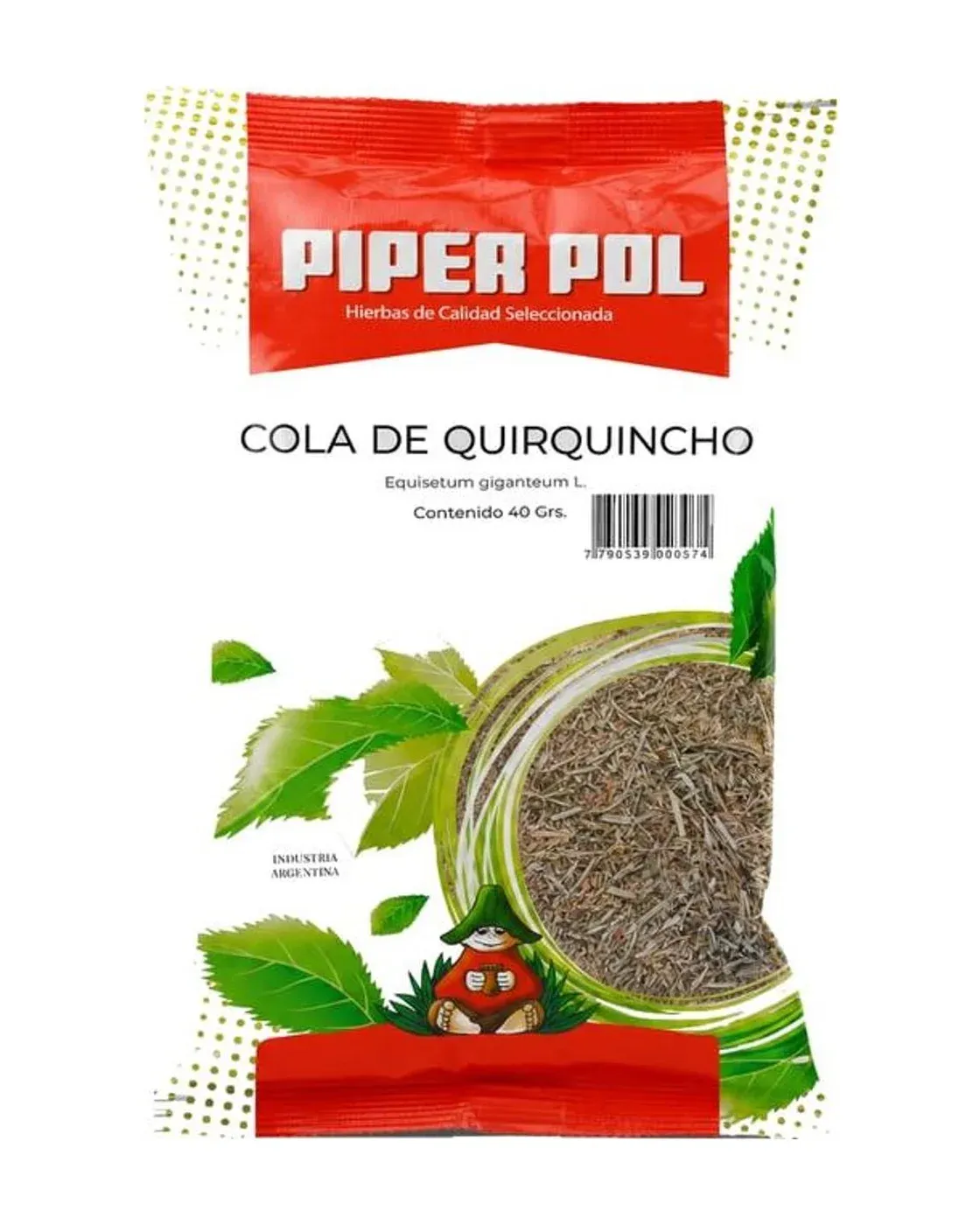 Envase de hierbas de Cola de Quirquincho, Piperpol