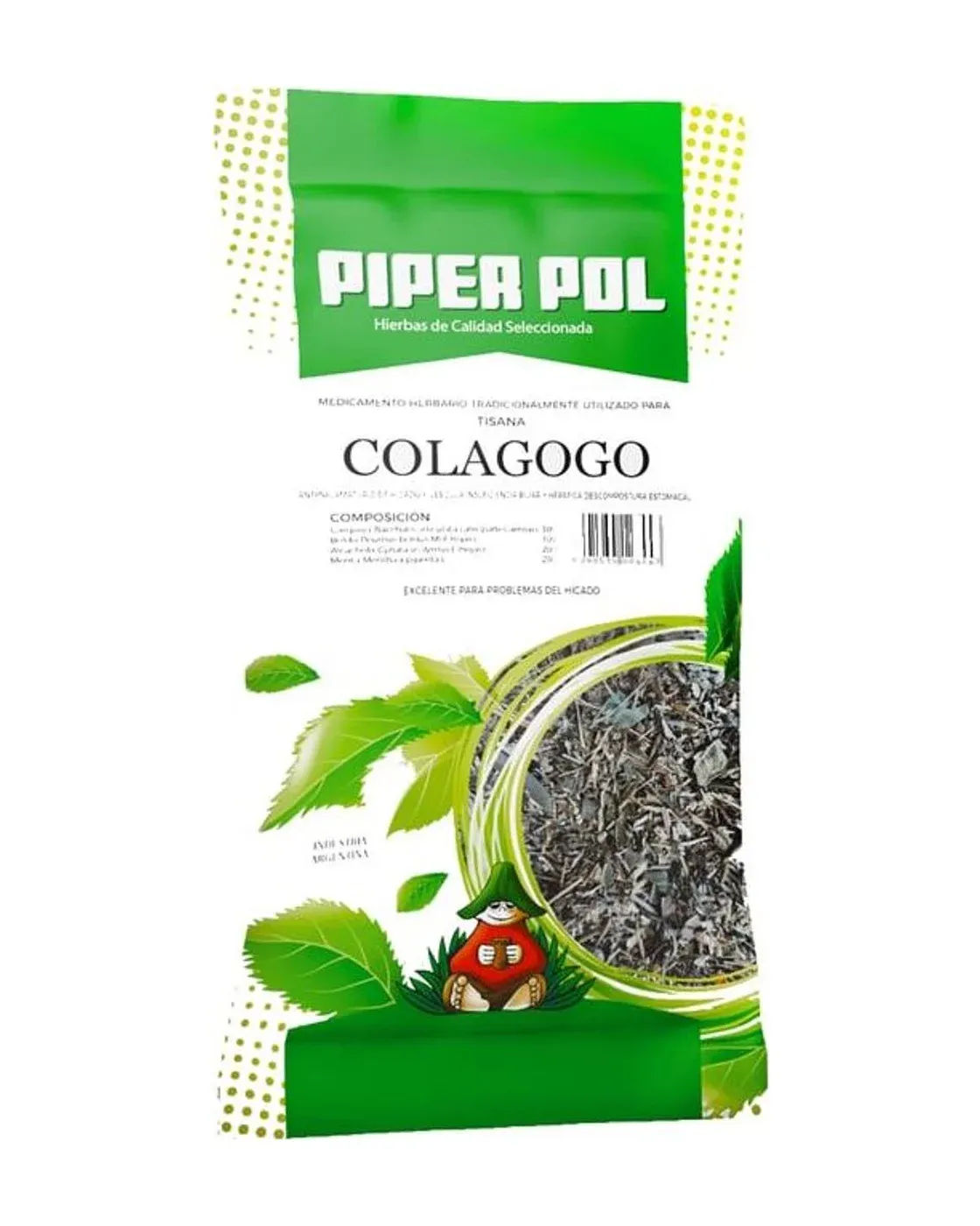 Envase de hierbas de Colagogo, Piperpol