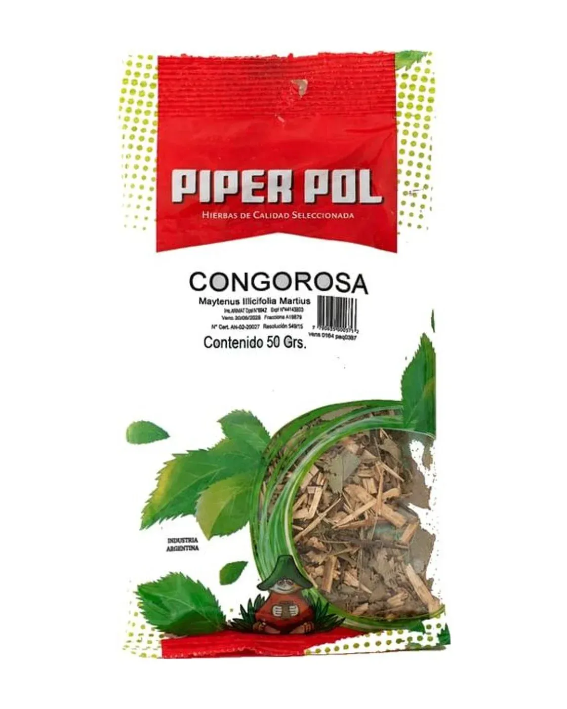 Envase de hierbas de Congorosa, Piperpol