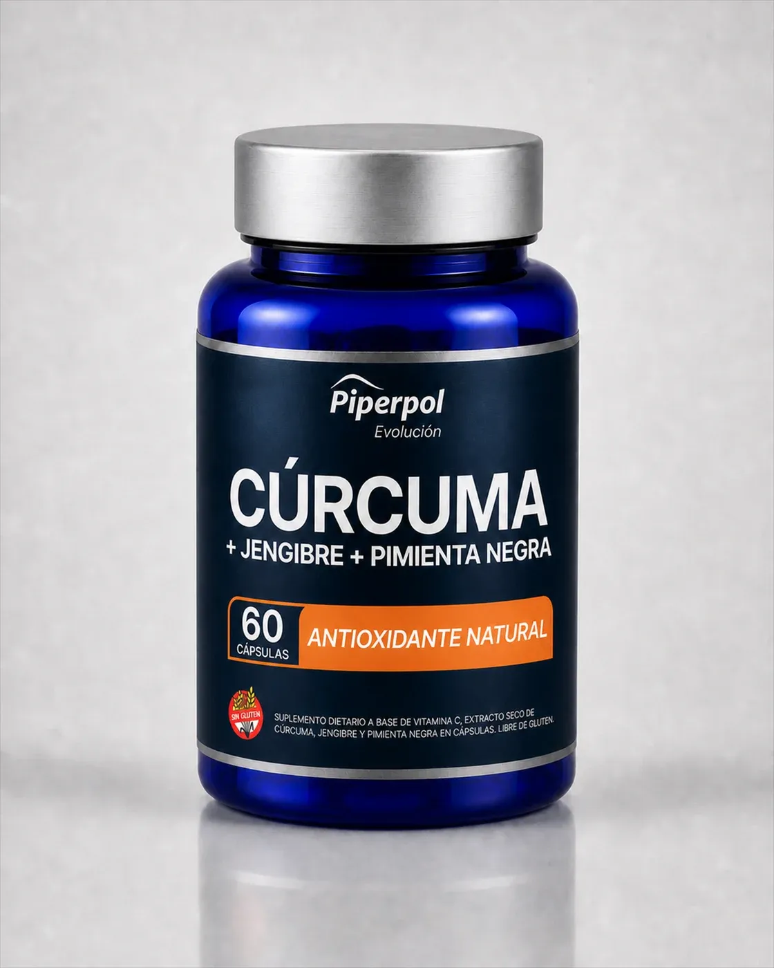 Envase de Cúrcuma, Jengibre y Pimienta, Piperpol Evolución