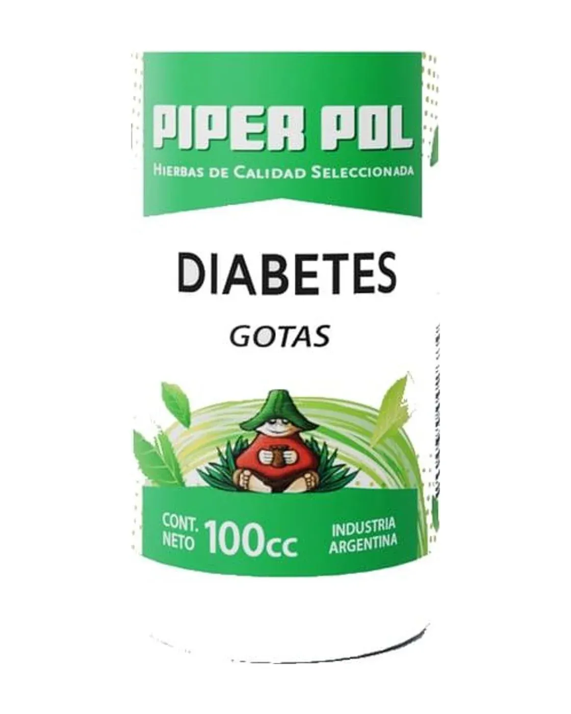 Envase de tinturas madres de Diabetes, Piperpol