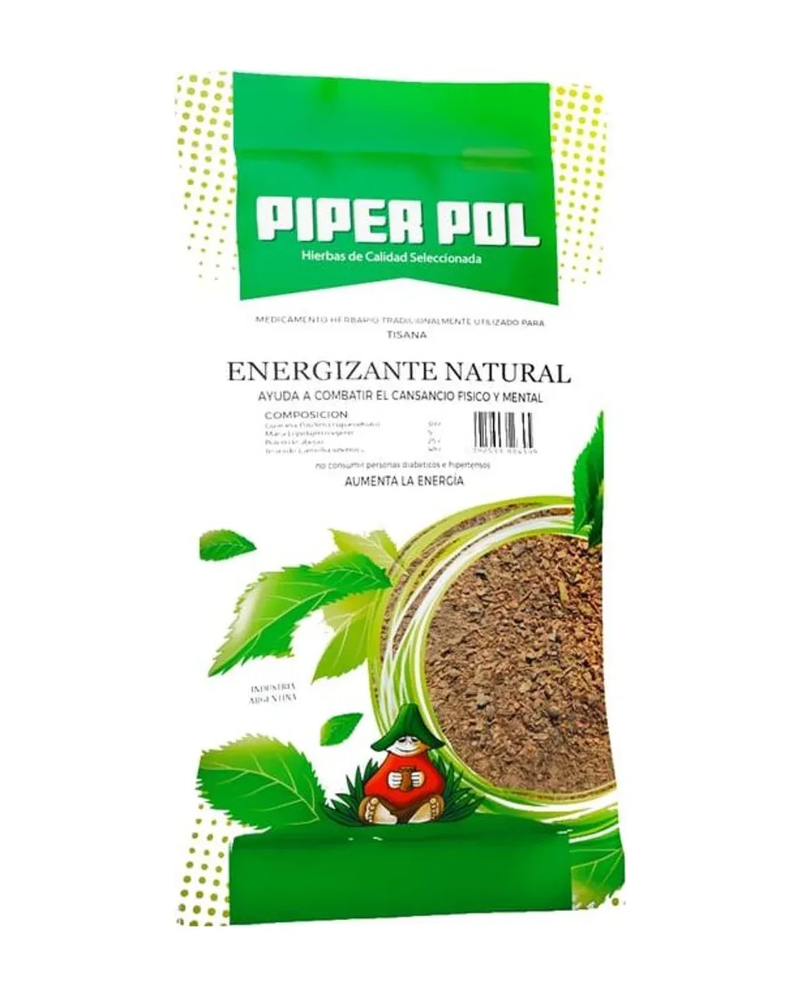 Envase de hierbas de Energizante Natural, Piperpol