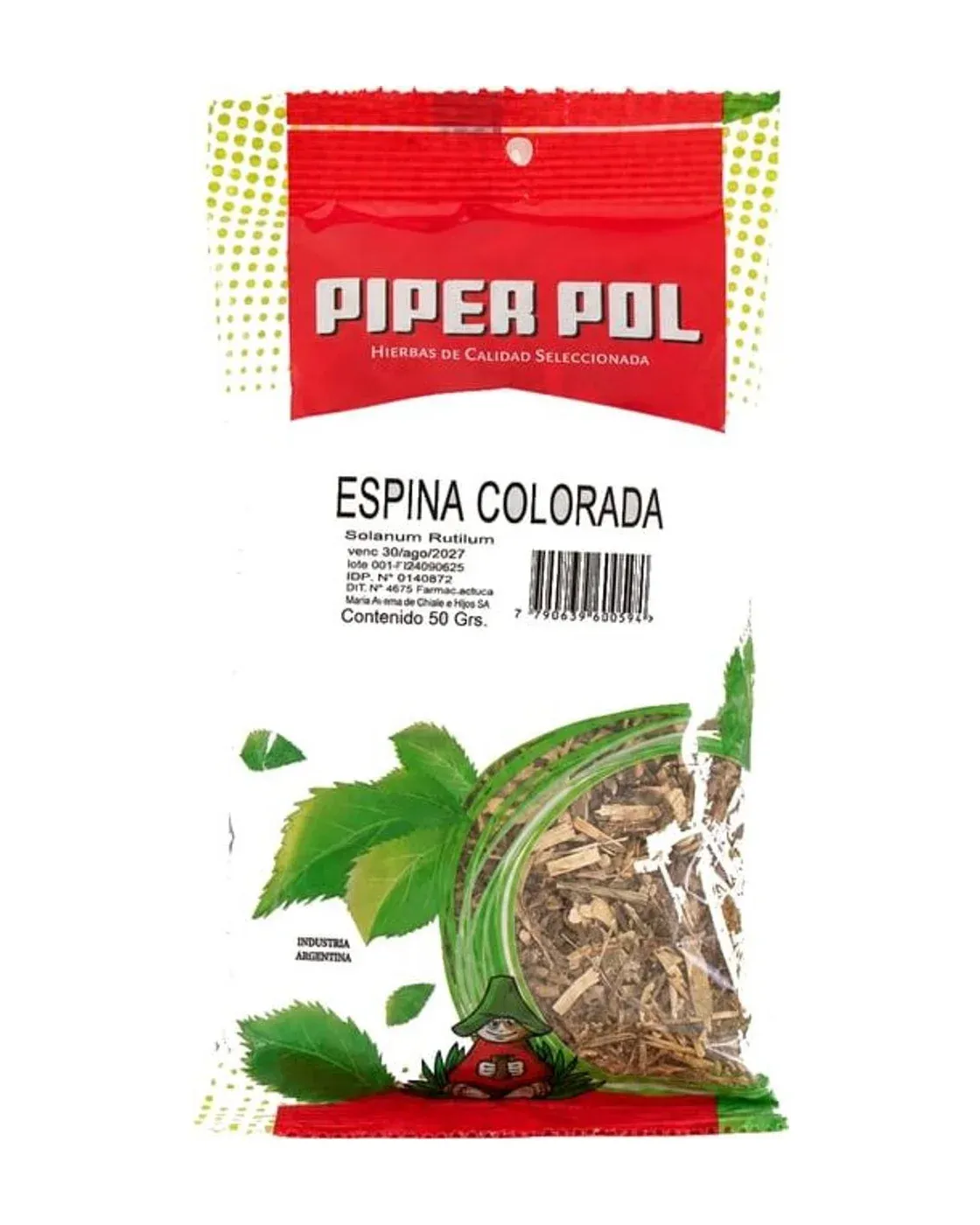Envase de hierbas de Espina, Piperpol