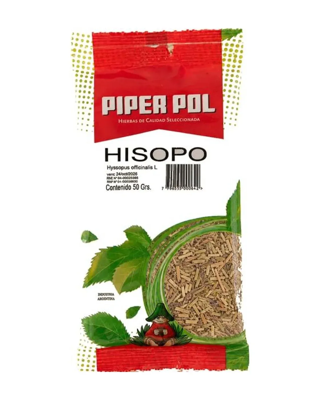 Envase de hierbas de Hisopo, Piperpol