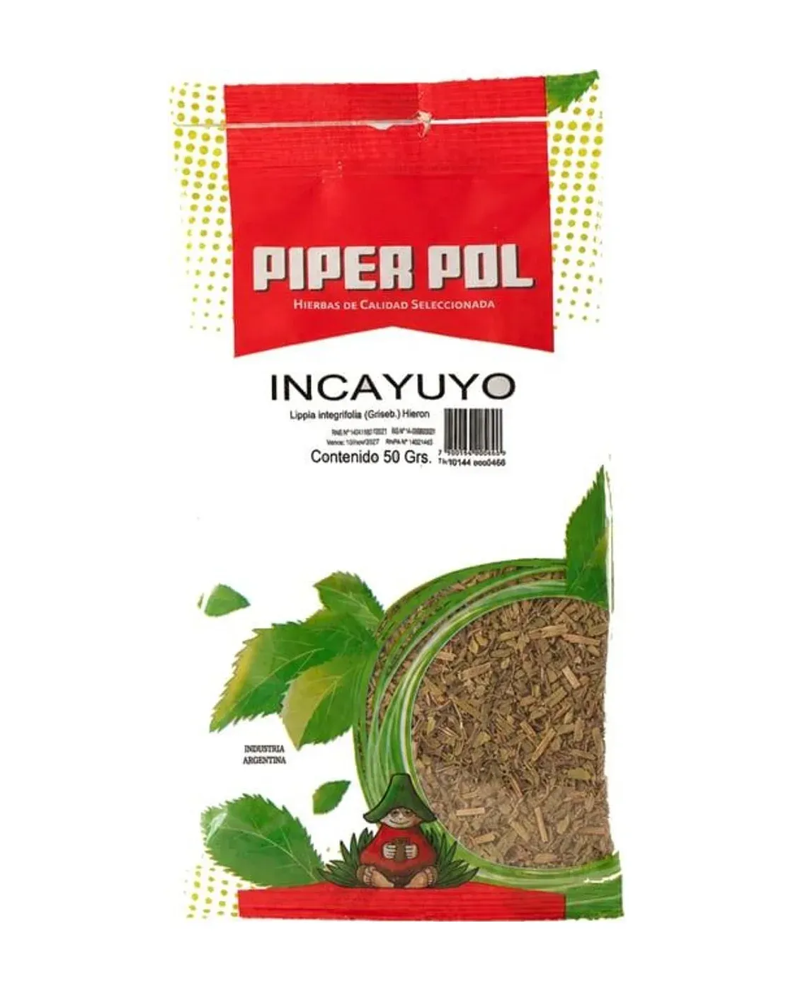 Envase de hierbas de Incayuyo, Piperpol