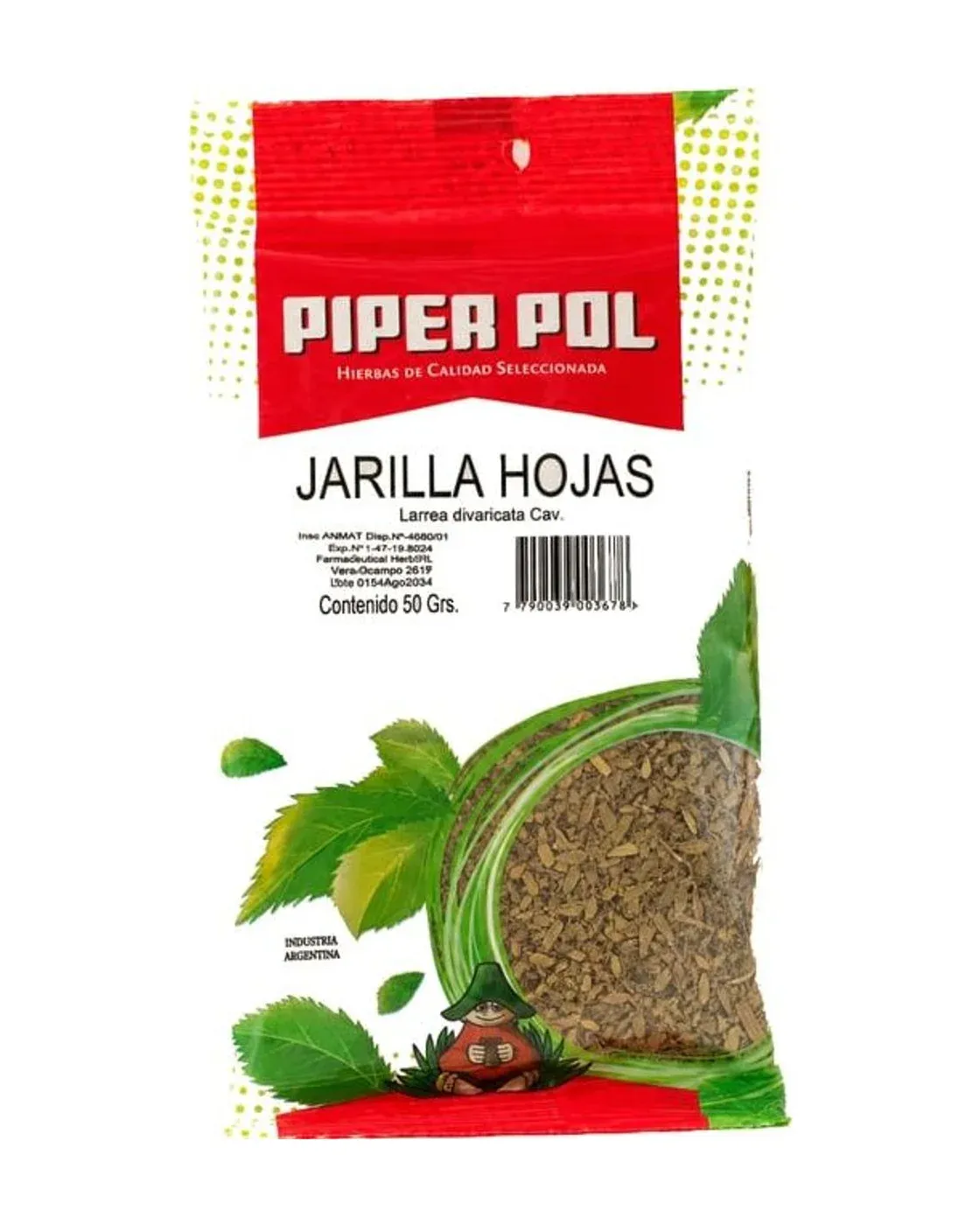 Envase de hierbas de Jarilla, Piperpol