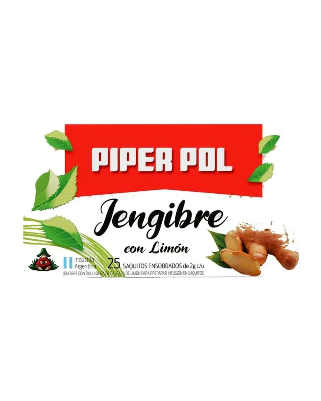 Envase de saquitos de Jengibre con Limón, Piperpol