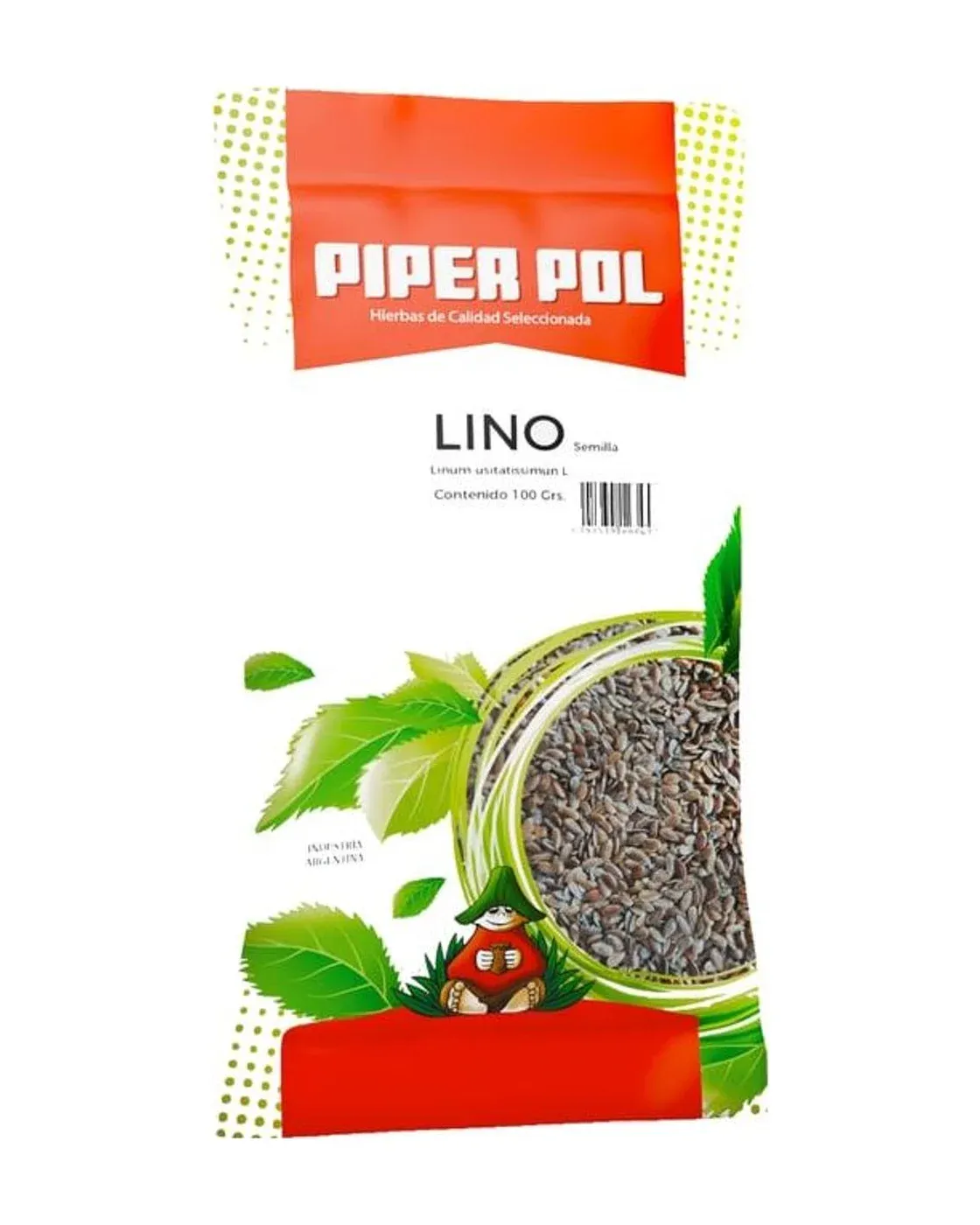 Envase de hierbas de Lino Semillas, Piperpol