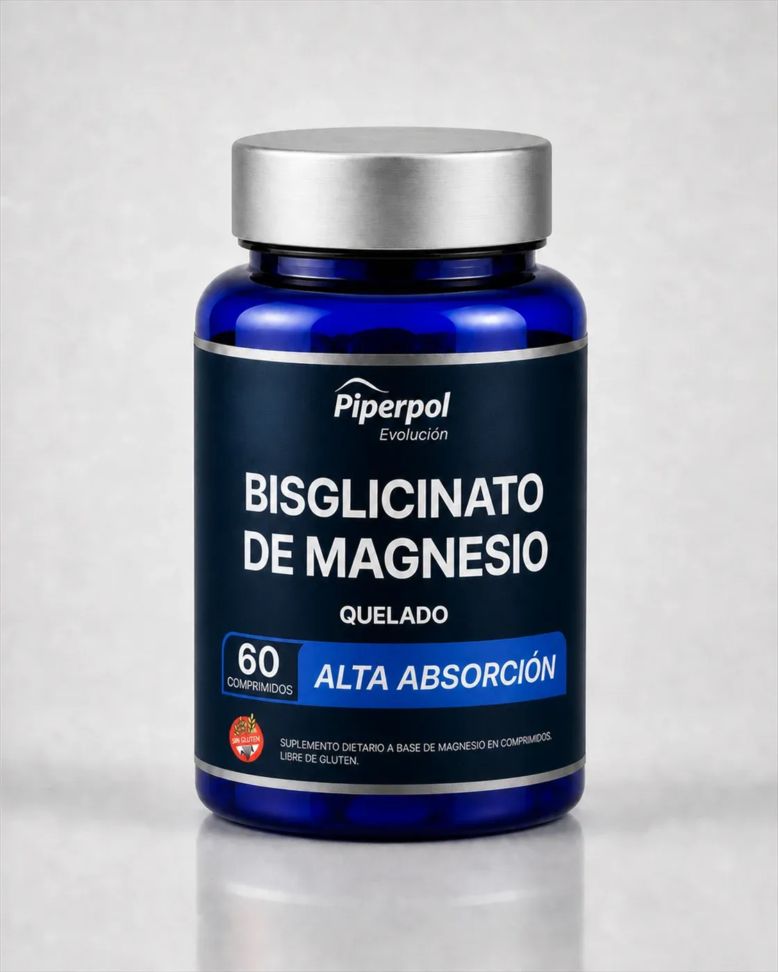 Envase de Bisglicinato de Magnesio, Piperpol Evolución