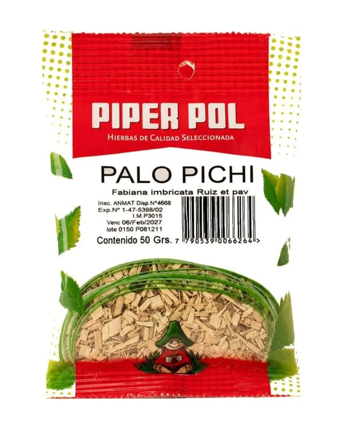 Envase de hierbas de Palo Pichi, Piperpol