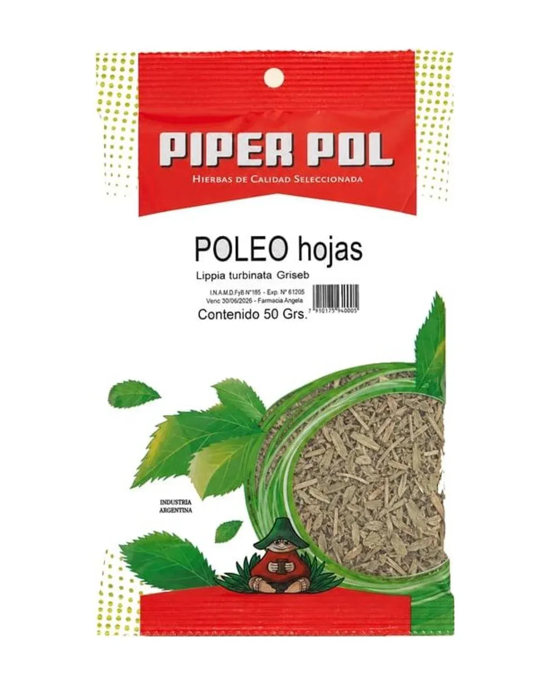 Envase de hierbas de Poleo, Piperpol