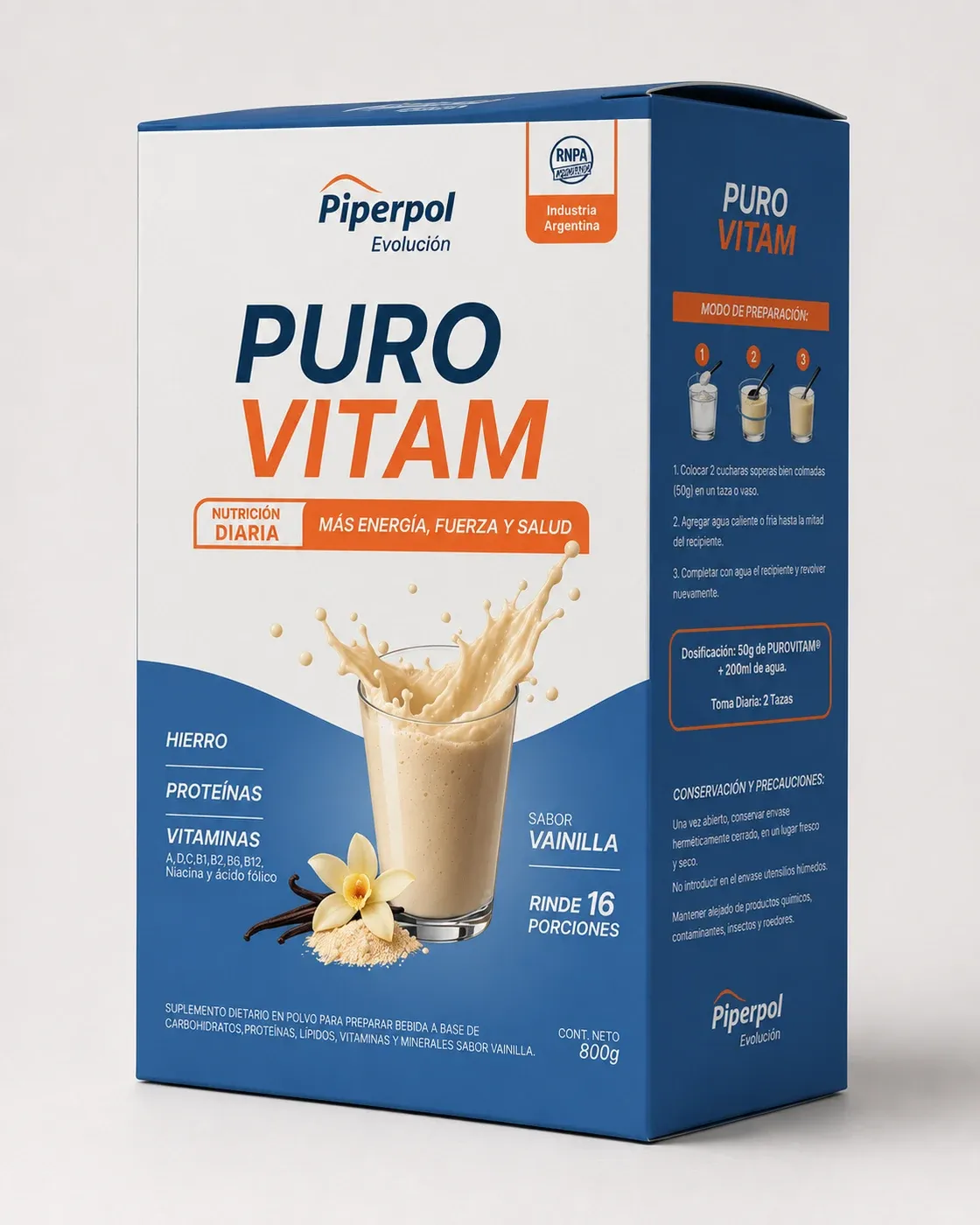 Envase de Puro Vitam, Piperpol Evolución