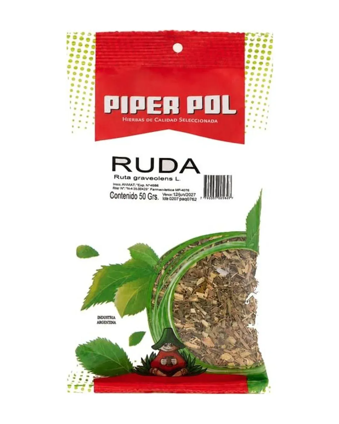 Envase de hierbas de Ruda, Piperpol