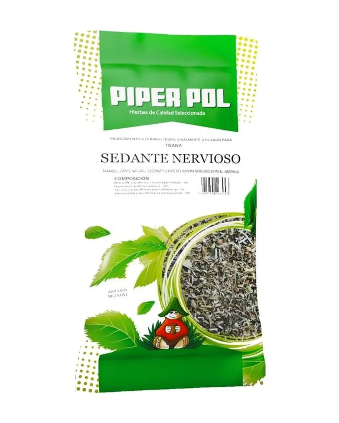 Envase de hierbas de Sedante Nervioso, Piperpol