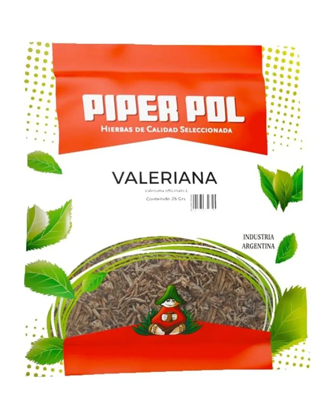 Envase de hierbas de Valeriana, Piperpol