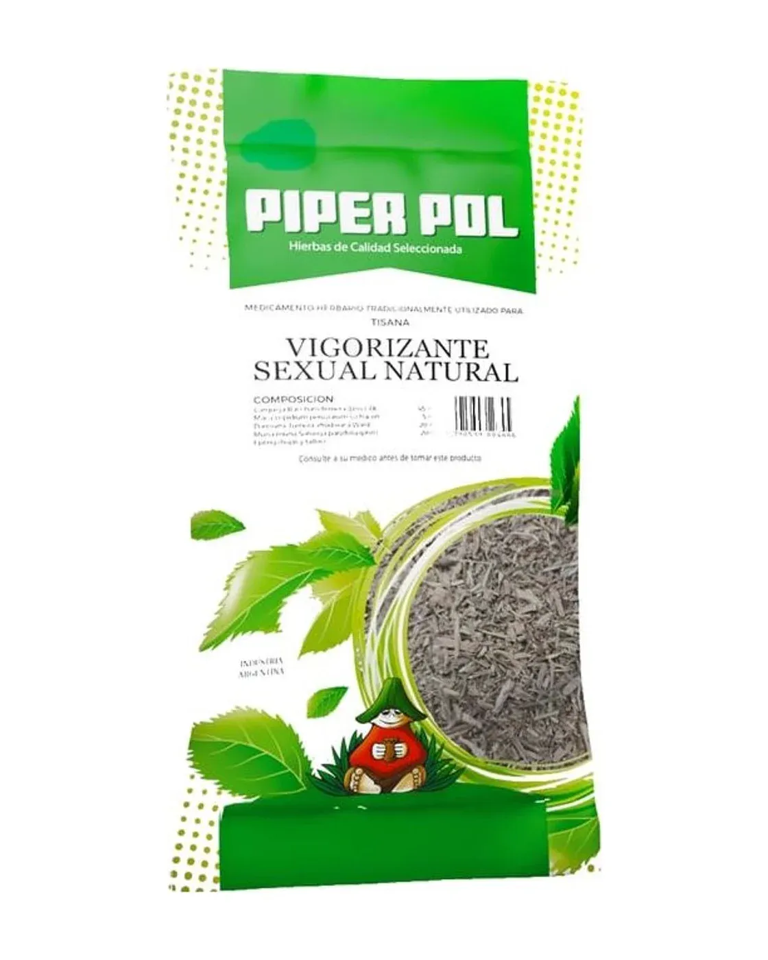 Envase de hierbas de Vigorizante Sexual Natural, Piperpol