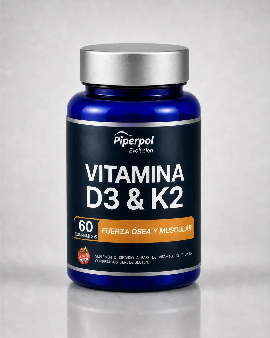 Envase de Vitamina D3 y K2, Piperpol Evolución